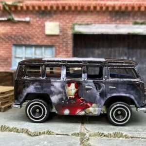 Loose Hot Wheels VW Volkswagen Deluxe Station Wagon Dressed in Ironman Gray Livery Real Riders