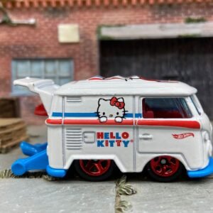 Loose Hot Wheels - VW Volkswagen Kool Kombi - Hello Kitty Red White and Blue Livery