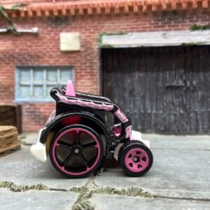 Loose Hot Wheels: Wheelie Chair Wheelchair - Black and Pink