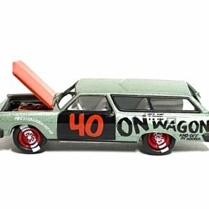 Loose Johnny Lightning - 1965 Chevy Chevelle Wagon - Destruction Derby Green and Red
