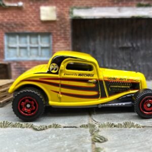Loose Matchbox - 1933 Ford Coupe - Yellow, Black and Red Mooneyes Livery