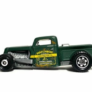 Loose Matchbox - 1935 Ford Pick Up Truck - Satin Green Matchbox Construction Livery