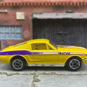 Loose Matchbox - 1968 Ford Mustang Cobra Jet 428 - Yellow and Purple