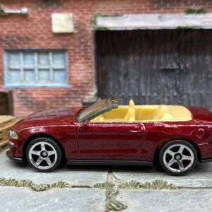 Loose Matchbox - 2018 Ford Mustang Convertible - Dark Red and Tan